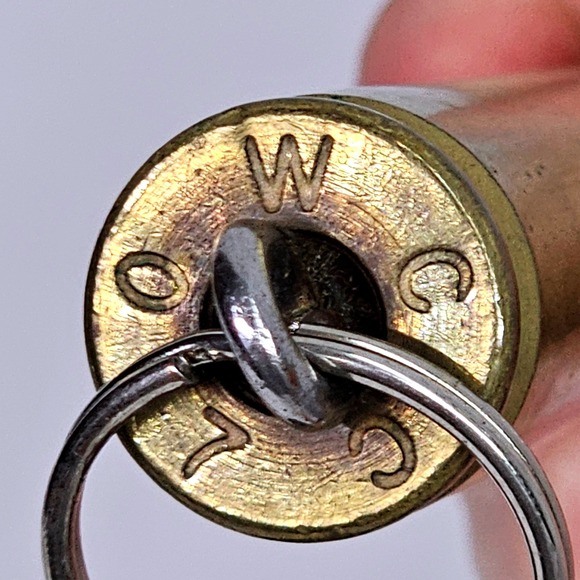 Vintage WCC 70 Brass Bullet Casing Keychain Military Style EDC Rugged 5.25" - Picture 5 of 7